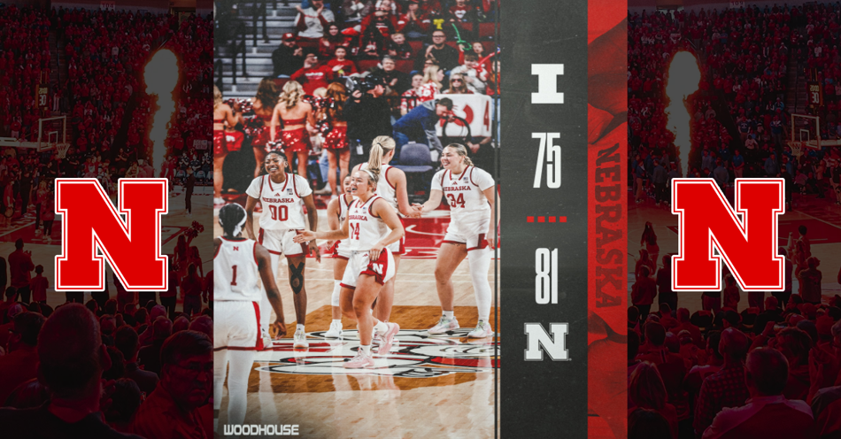 No. 24 Huskers Fight Past Illini, 81-75