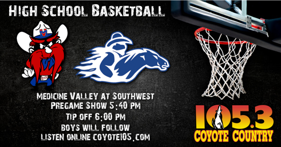 Listen Live - High School Basketball Medicine Valley at Southwest