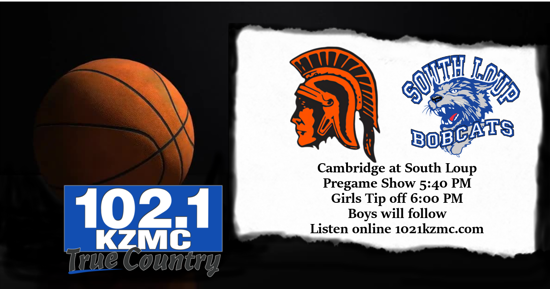 Listen Live - High School Basketball Cambridge at South Loup