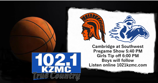 Listen Live - High School Basketball Cambridge at Southwest
