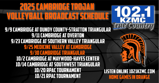 Cambridge Volleyball Returns to 102.1 KZMC